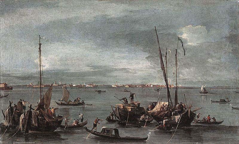 The Lagoon Looking Towards Murano from the Fondamenta Nuova, Francesco Guardi